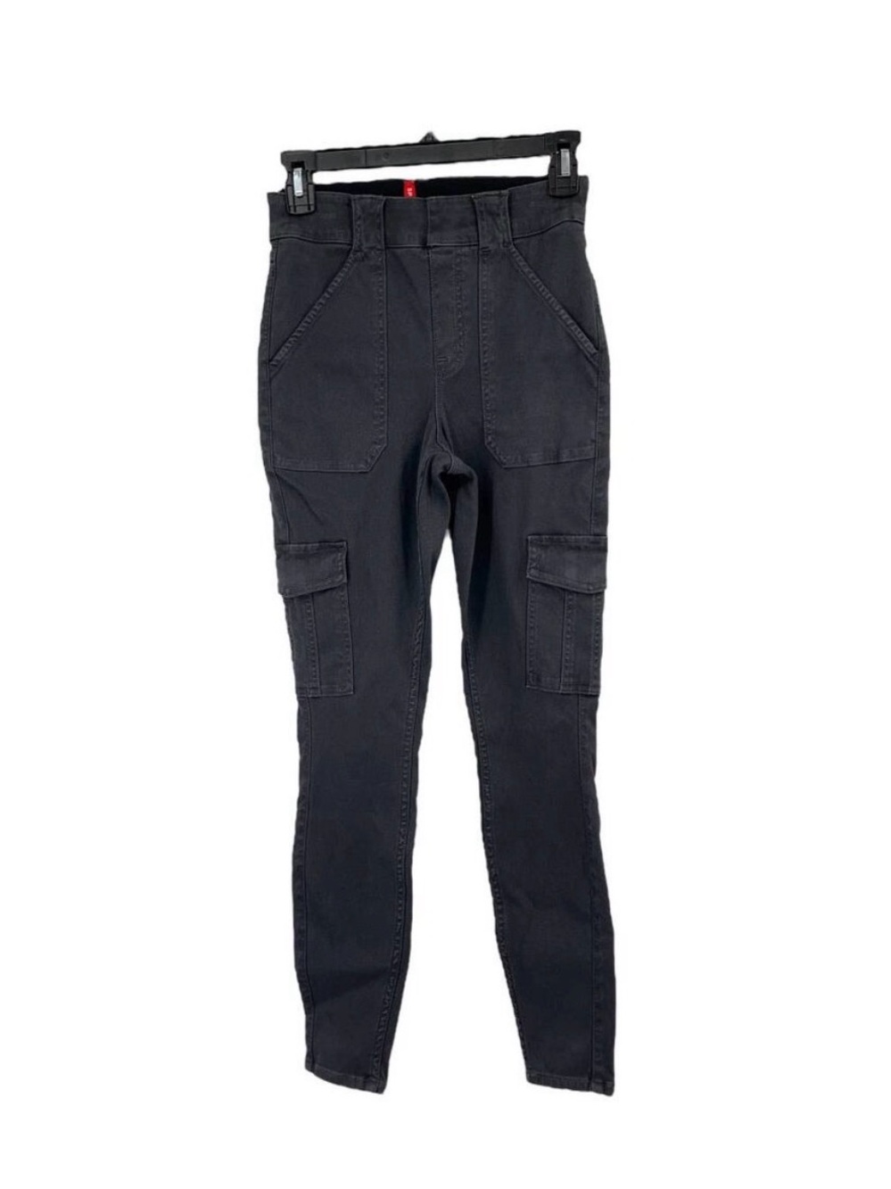 Spanx High-Rise Charcoal Cargo Skinny Ankle Jeans - Women - Picture 2 of 4